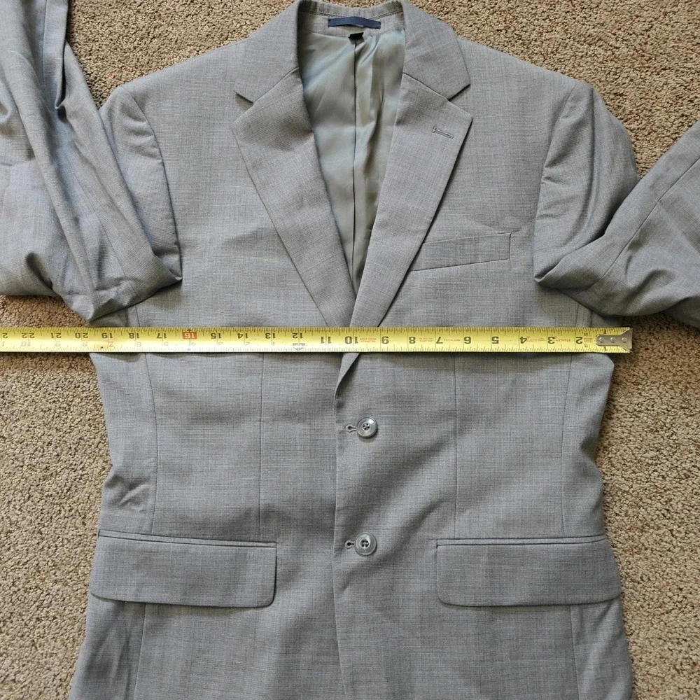 Jos A Bank 1905 Tailored Fit Gray Wool Stretch Suit Jacket Blazer Mens 36S NWT